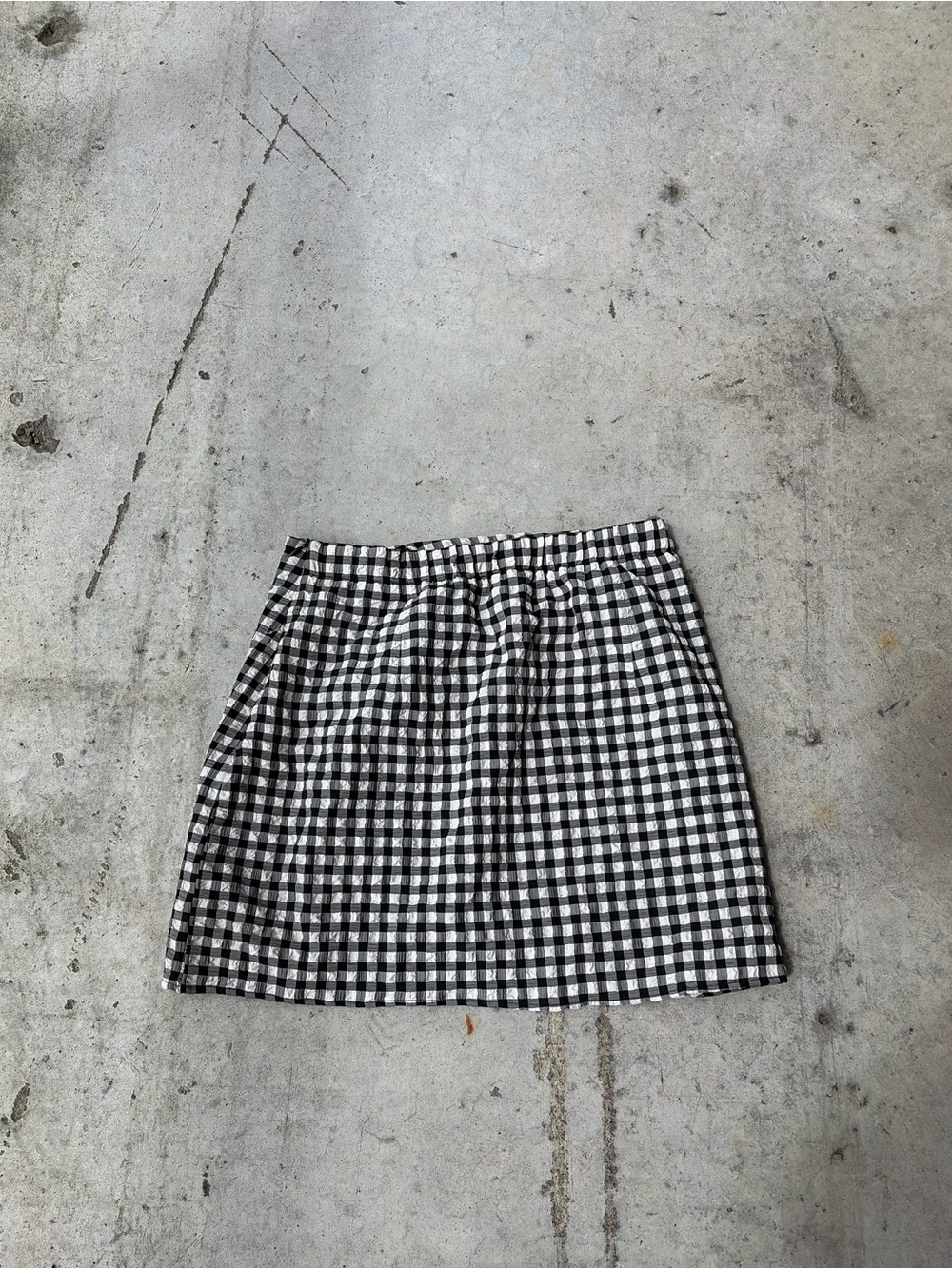 BRESHKA Black & White Gingham Mini Skirt - Picture 3 of 3
